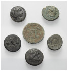 Griechische Münzen - Lots.


Unter anderem: Alexander III. / Philippos III. (Königreich Makedonien) / Amisos (Pontos).

Lot (6 Stück): Bronze; ca...