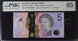 Australia 5 Dollars 2016 PMG 65 Gem uncirculated EPQ
P# 62a, # AG162099623