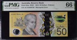 Australia 50 Dollars 2018 PMG 66 Gem uncirculated EPQ
P# 65a, # AC181030739