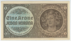 Bohemia & Moravia 1 Koruna 1940 (ND)
P# 3a, N# 207301; # D 049; XF