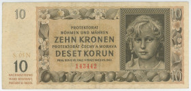 Bohemia & Moravia 5 Korun 1942
P# 8a, N# 207305; # S.05N 143442; VF