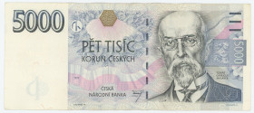 Czech Republic 5000 Korun 1999
P# 23, N# 320005; # B02 242737; XF+
