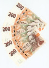 Czech Republic 5 x 200 Korun 2018 Consecutive Numbers
N# 231886; UNC