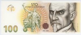 Czech Republic 100 Korun 2019 (2020) "100th Anniversary of the Czechoslovak Crown" Series "D"
N# 224422; # D 01 001792; Released just 2.000 Pieces; W...