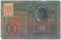 Czechoslovakia 100 Kronen 1912
P# 12, ; # 07512; VF