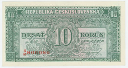 Czechoslovakia 10 Korun 1945 (ND)
P# 60a, N# 207050; # S/M 806086; UNC