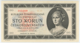 Czechoslovakia 100 Korun 1942
P# 67a, N# 207320; # B 29 305069; XF