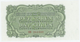 Czechoslovakia 5 Korun 1953
P# 80a, N# 206197; # BB 261000; UNC