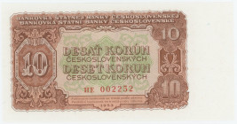 Czechoslovakia 10 Korun 1953
P# 83b, N# 227064; # HE 002252; UNC