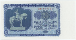 Czechoslovakia 25 Korun 1953
P# 84b, N# 208509; # NH 055755; UNC