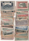 Austria 100 x Notgelds 1920 th
Various States, Denominations, Dates & Motive; XF-UNC