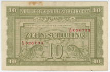 Austria 10 Schilling 1944 Allied Military Authority
P# 106, N# 218055; # E/22 026733; F