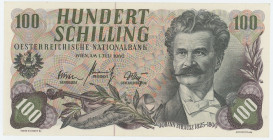 Austria 100 Schilling 1960
P# 138a, N# 226576; # B365904N; AUNC