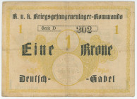 Austria Deutsch-Gabel 1 Krone 1916 (ND) Lagergeld
XF
