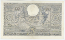 Belgium 100 Francs / 20 Belgas 1943
P# 107, N# 208273; French on obverse; XF