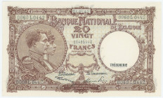 Belgium 20 Francs 1947
P# 111, N# 207597; # 0060 L 0442; UNC