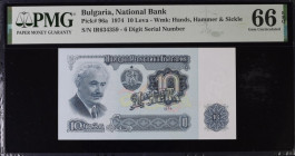 Bulgaria 10 Leva 1974 PMG 66 Gem uncirculated EPQ
P# 96a, # IR634359
