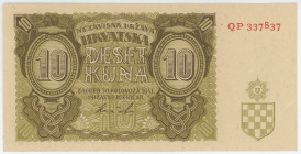 Croatia 10 Kuna 1941
P# 5, N# 209017; # QP 337837; XF