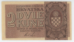 Croatia 2 Kune 1942
P# 8, N# 209017; # CA 270760; XF