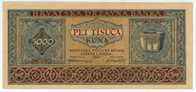 Croatia 5000 Kuna 1943
P# 13a, N# 209020; # P0746721; UNC