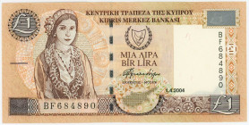 Cyprus 1 Pound 2004
P# 60c, N# 202520; # BF 684890; UNC