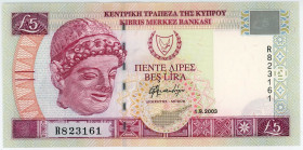 Cyprus 5 Pounds 2003
P# 61, N# 202515; # R 823161; UNC