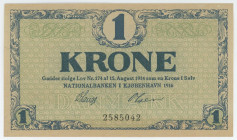 Denmark 1 Krone 1914 1916
P# 12a, N# 205821; # 2585042; UNC