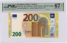 Europe Austria 200 Euro 2019 PMG 67 EPQ Superb Gem UNC
P# 25n, N# 208216; # NZ3104007141; UNC