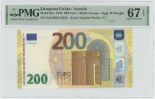 Europe Austria 200 Euro 2019 PMG 67 EPQ Superb Gem UNC
P# 25n, N# 208216; # NA1805215033; UNC