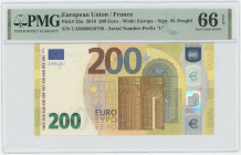 Europe France 200 Euro 2019 PMG 66 EPQ Gem UNC
P# 25u, N# 208216; # UA9060010788; UNC