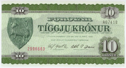 Faroe Islands 10 Kronur 1978 (ND)
P# 18, N# 202233; # A0741B 2996663; UNC