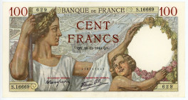 France 100 Francs 1940
P# 94, N# 206018, F.26/41; # S.16669 629; UNC