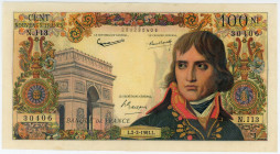 France 100 Nouveaux Francs 1960
P# 144, N# 205303; # N.113 30406; VF