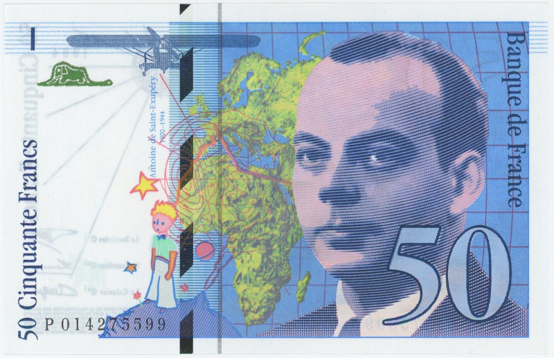 France 50 Francs 1994
P# 157Ab, N# 204402; # P014275599; UNC