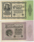 Germany - Weimar Republic 50000 - 100000 Mark 1922 - 1923
P# 79, 83, Reichsbanknote; XF