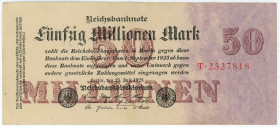 Germany - Weimar Republic 50000000 Mark 1923
P# 98b, N# 202216; # T 2327818; Reichsbanknote; XF+