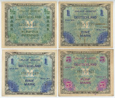 Germany - Third Reich 1/2 - 1 - 5 Mark 1944
P# 191 - 193, Allied Occupation; XF