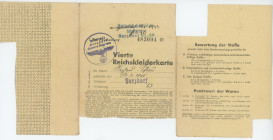 Germany - Third Reich 4th Сoupon for Сlothes 1943
Reichskleiderkarte; XF