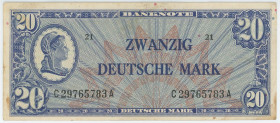 Germany - FRG 20 Deutsche Mark 1948 (ND)
P# 9a, N# 242549; # C29765783A; VF+, Crispy