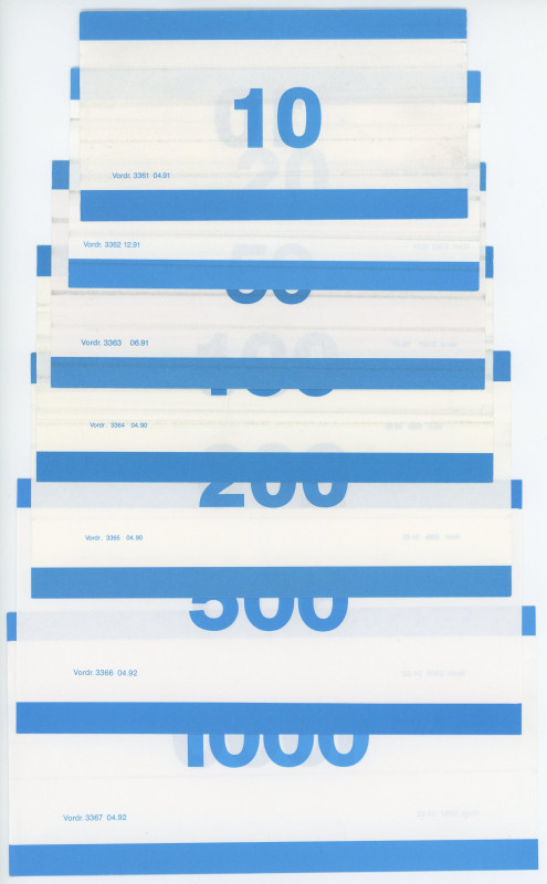 Germany - FRG Lot of 7 Test Notes 1990 - 1992 (ND)
XF+/UNC