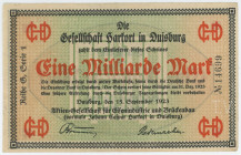 Germany - Weimar Republic Duisburg 1923
# 14699; Perforated with T.V.; XF