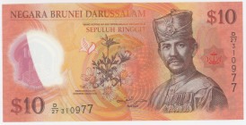 Brunei 10 Ringgit 2013
P# 37, N# 203614; # D/27 310977; UNC