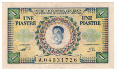 French Indochina 1 Piastre = 1 Kip 1953 (ND)
P# 99, N# 239844; # A.04031726; XF-AUNC