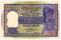 India 100 Rupees 1957 - 1962 (ND)
P# 44, # AA/14 288035; XF