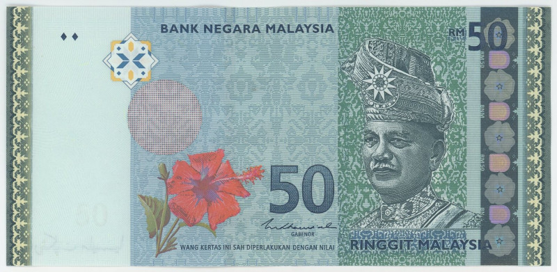 Malaysia 50 Ringgit 2009 - 2019 (ND)
P# 50, N# 207710; # RN4739980; UNC