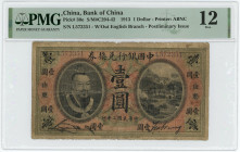China Bank of China 1 Dollar 1913 (2) PMG 12 Fine
P# 30e, N# 322796; # L572351