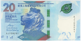 Hong Kong 20 Dollars 2018
P# 218, N# 202991; # AJ109241; HSBC; UNC