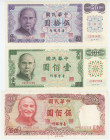 Taiwan 50 - 100 - 500 Yuan 1972 - 1981
P# 1982, 1983, 1987, # Z008140E # D988726M # HP069115UD; XF/AUNC