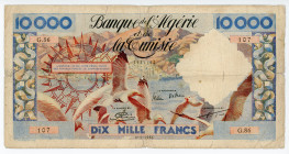 Algeria 10000 Francs 1956
P# 110, # G.86 107; F