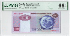 Angola 100 Kwanzas 1984 - 1987 PMG 66 EPQ
P# 119, # AA6412153; UNC